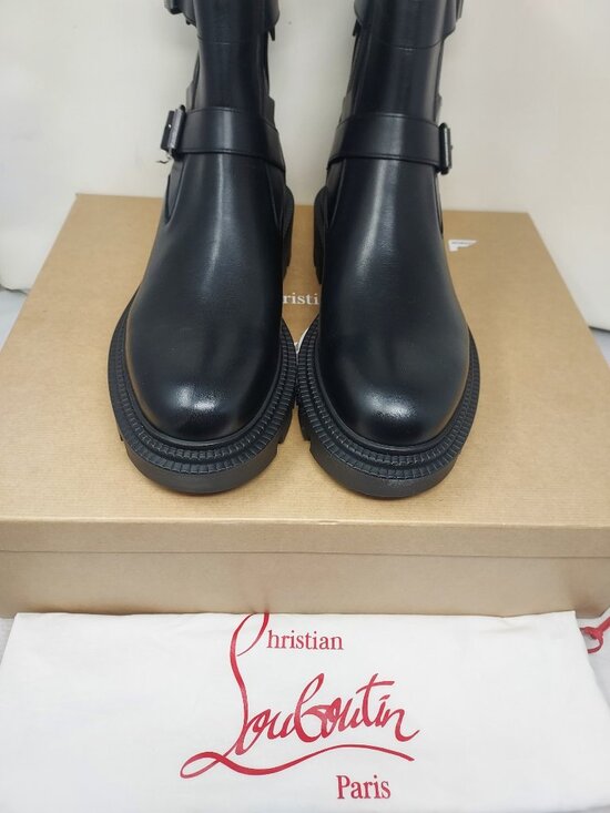 CHRISTIAN LOUBOUTIN Black MENS Oxybootie Buckle Leather Boot main image 3